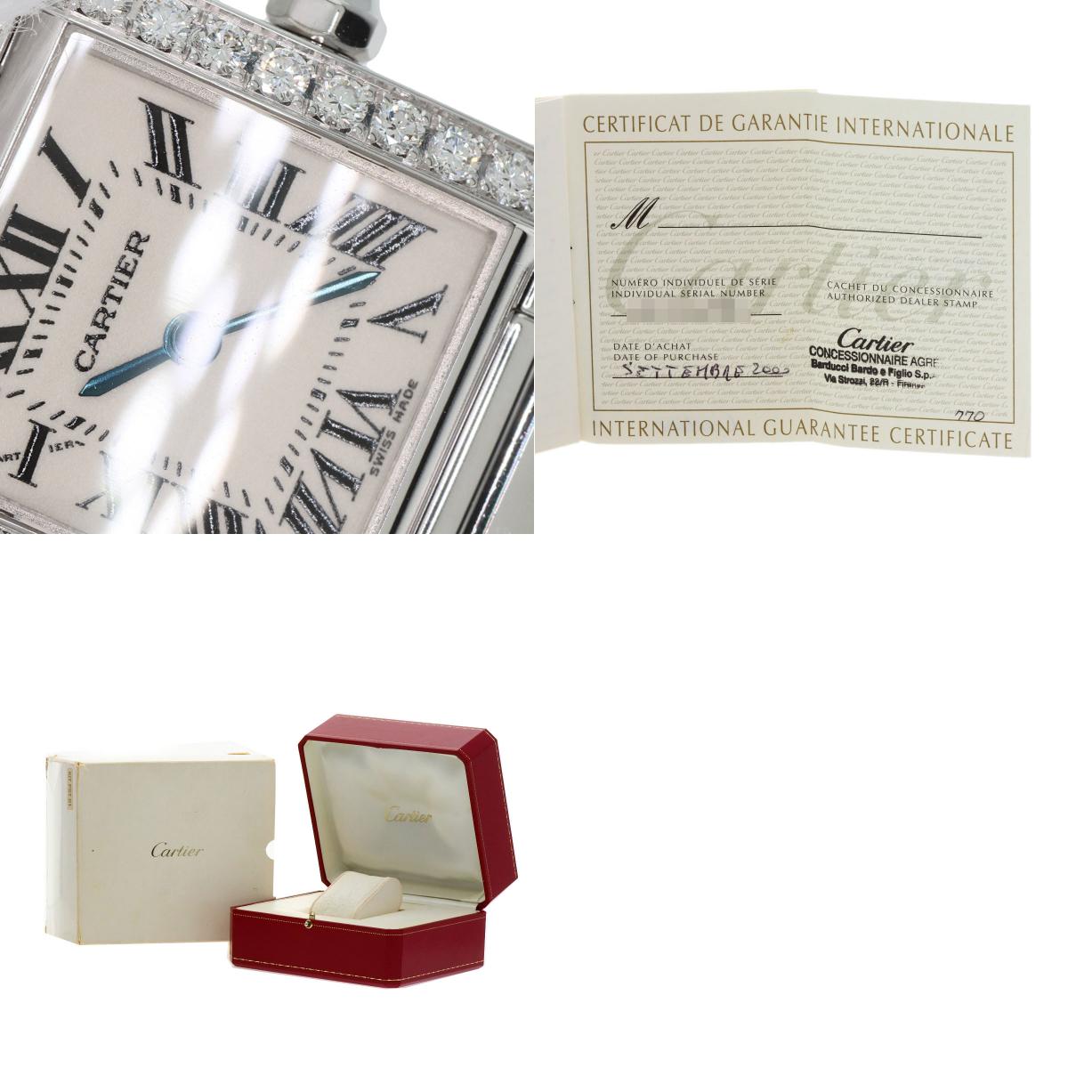 CARTIER Tank francaise SM Watches WE1002S3 K18 White Gold/K18 White Gold Ladies