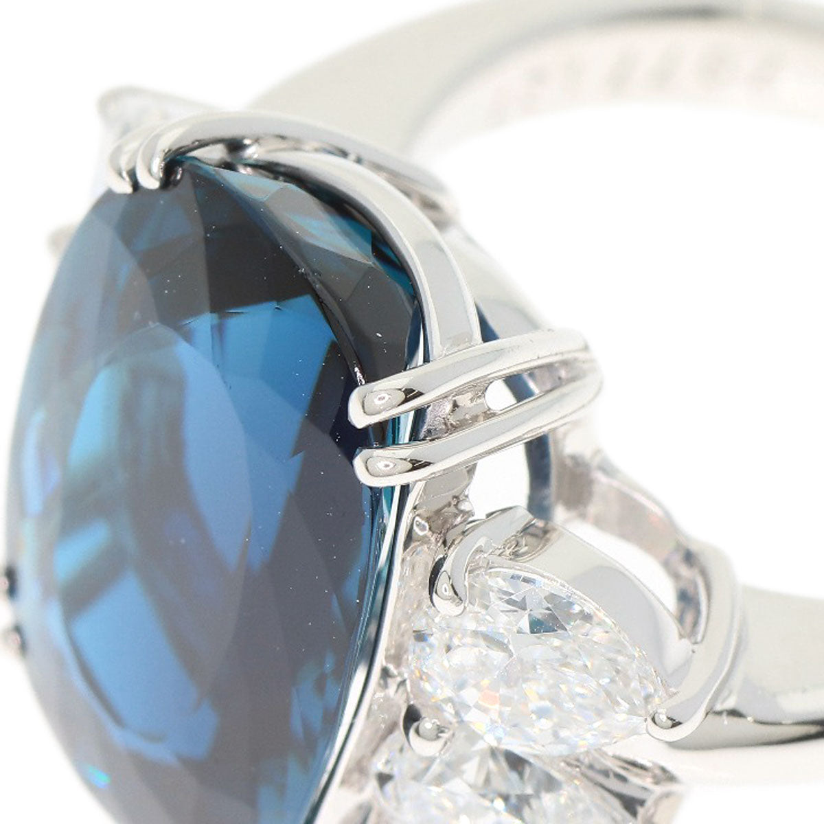 7.077ct Tourmaline Diamond Ring Platinum PT900 10.5g Ladies