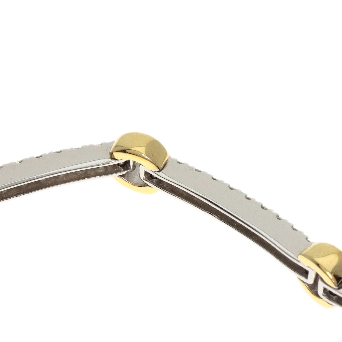 2.03ct Diamond Bracelet K18 White Gold 18K Yellow Gold 11.9g Ladies