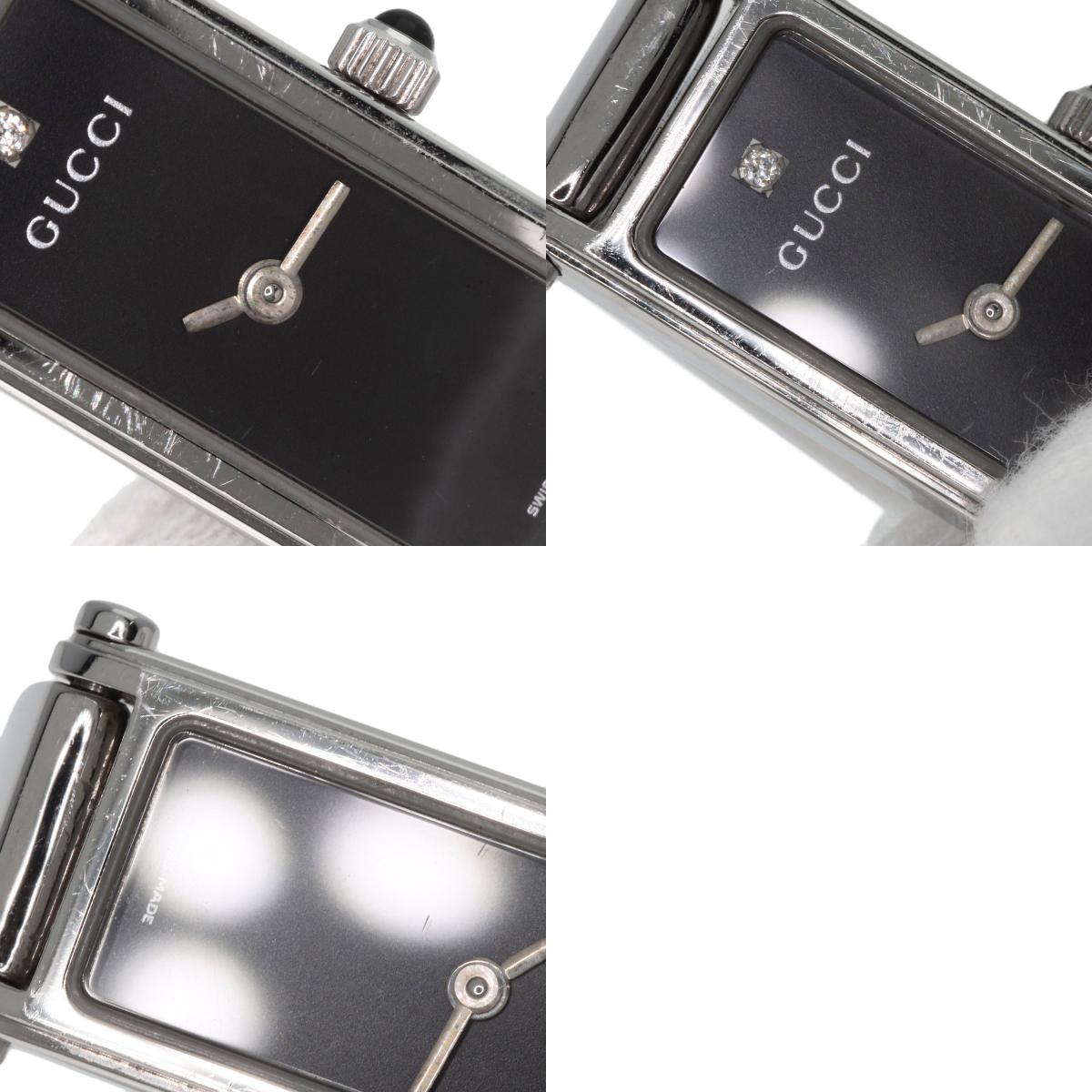GUCCI 1P Diamond Watches 1500L Stainless Steel/Stainless Steel Ladies