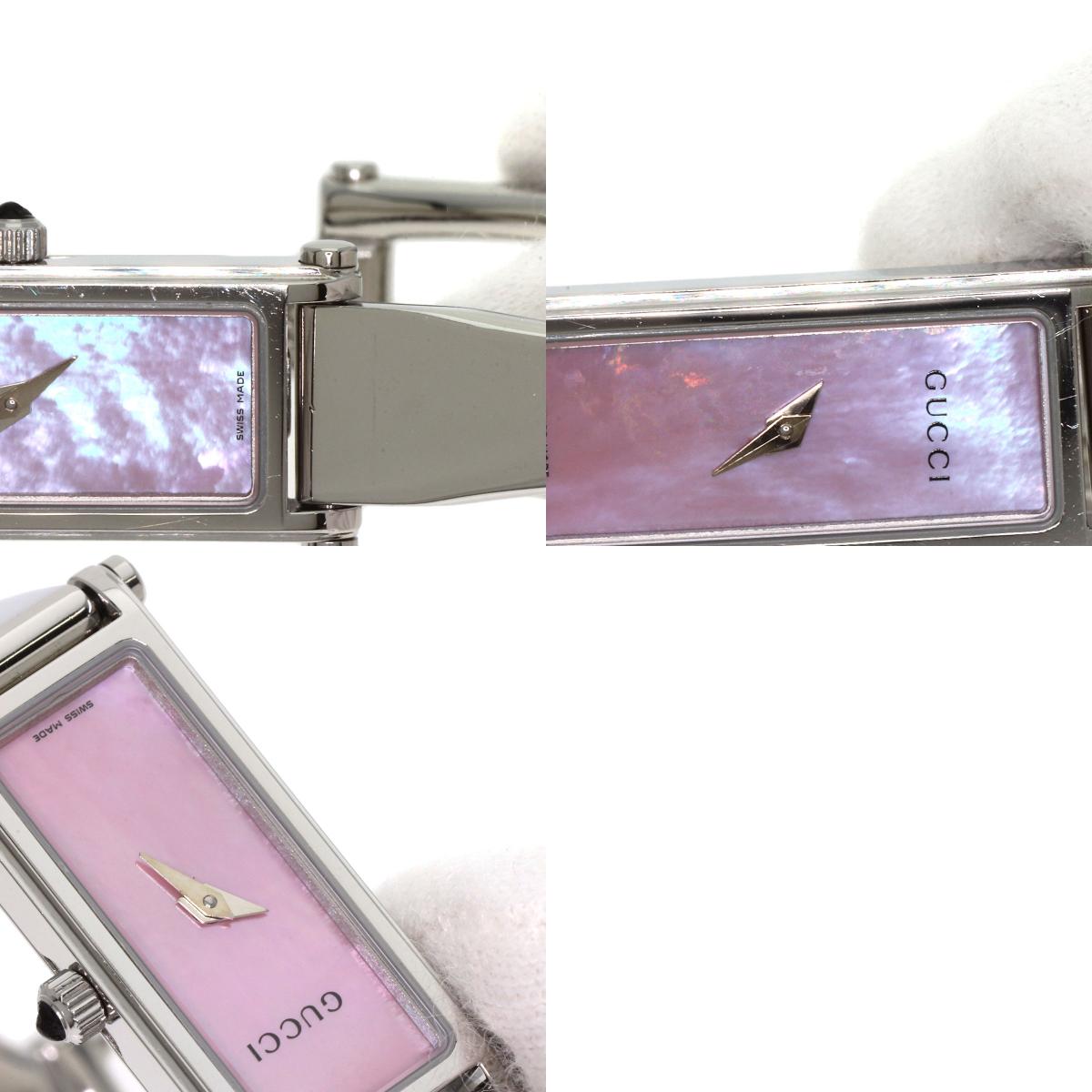 GUCCI Square face bangle Watches 1500L Stainless Steel/Stainless Steel Ladies