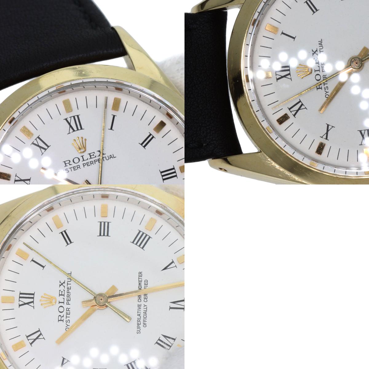 ロレックス 1024/5 オイスターパーペチュアル センターローマ 腕時計 ステンレススチール/革/GP メンズ 【中古】【ROLEX】