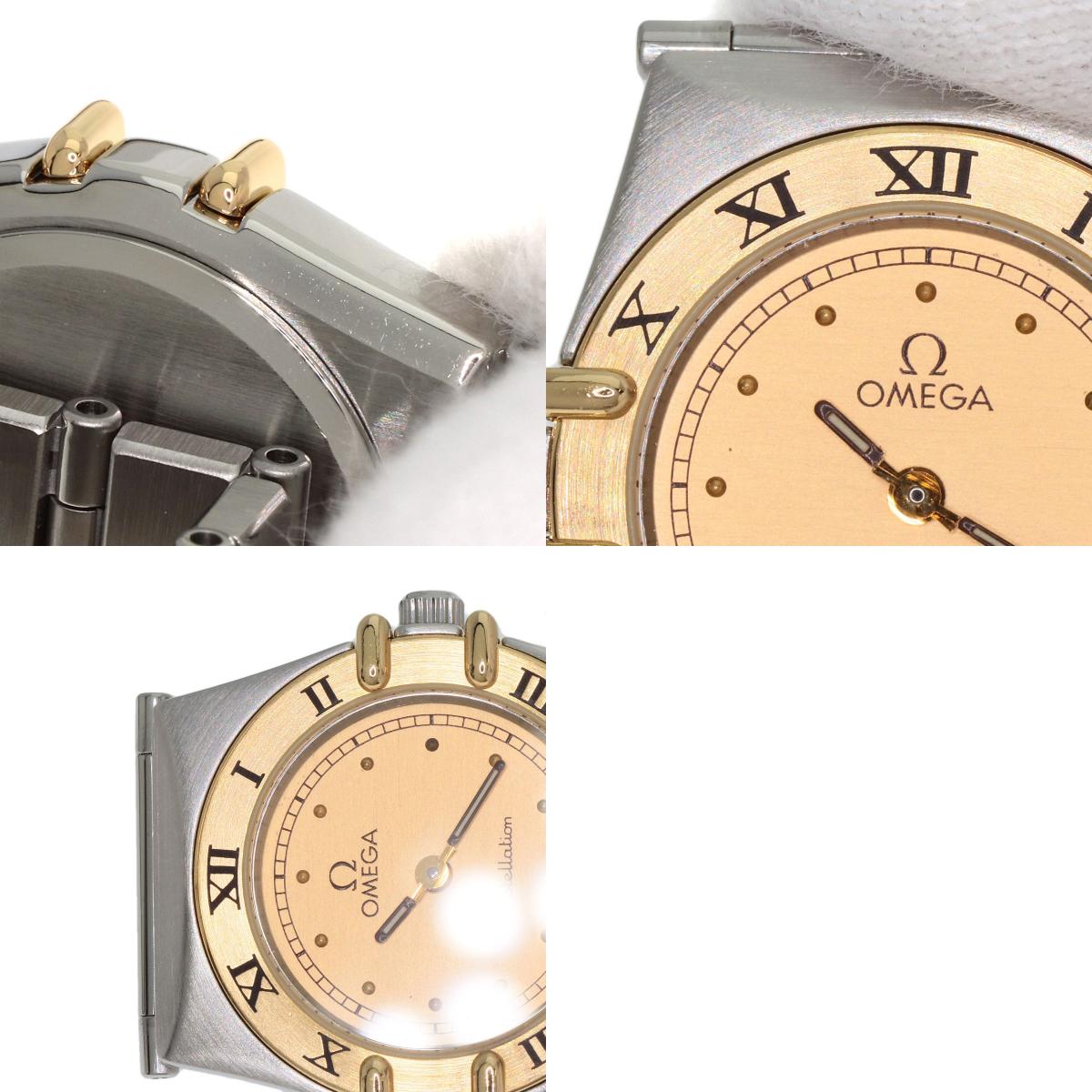 OMEGA Constellation flat bezel Watches Stainless Steel/SSxK18YG Ladies