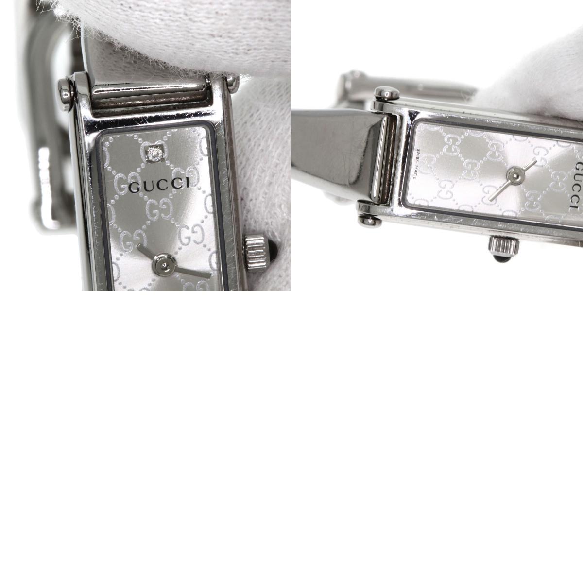 GUCCI GG square face bangle Watches 1500L Stainless Steel/Stainless Steel Ladies