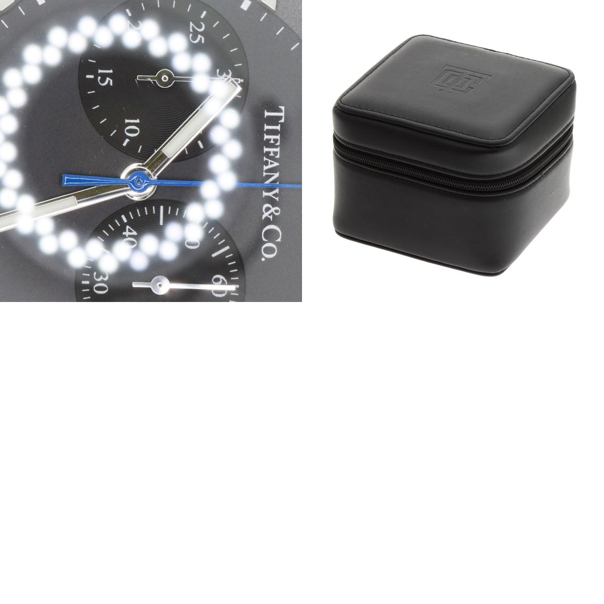 TIFFANY&Co. Atlas Dome Chronograph Watches Stainless Steel/Leather mens