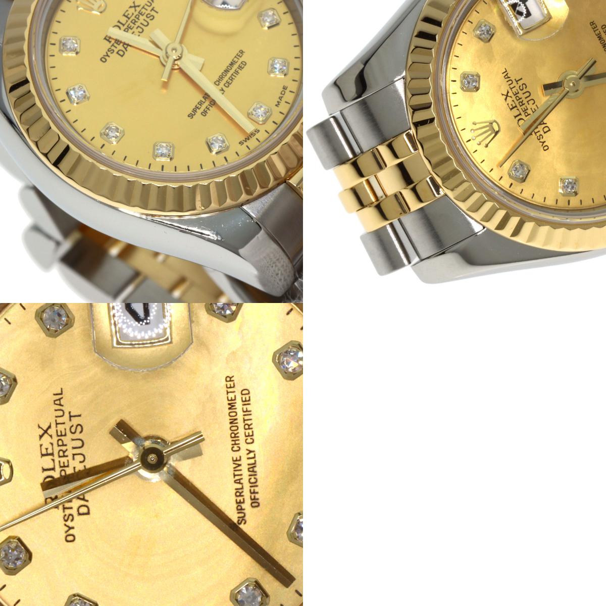 ROLEX DATEJUST 10P Diamond Watches 179173NG Stainless Steel/SSxK18YG Ladies