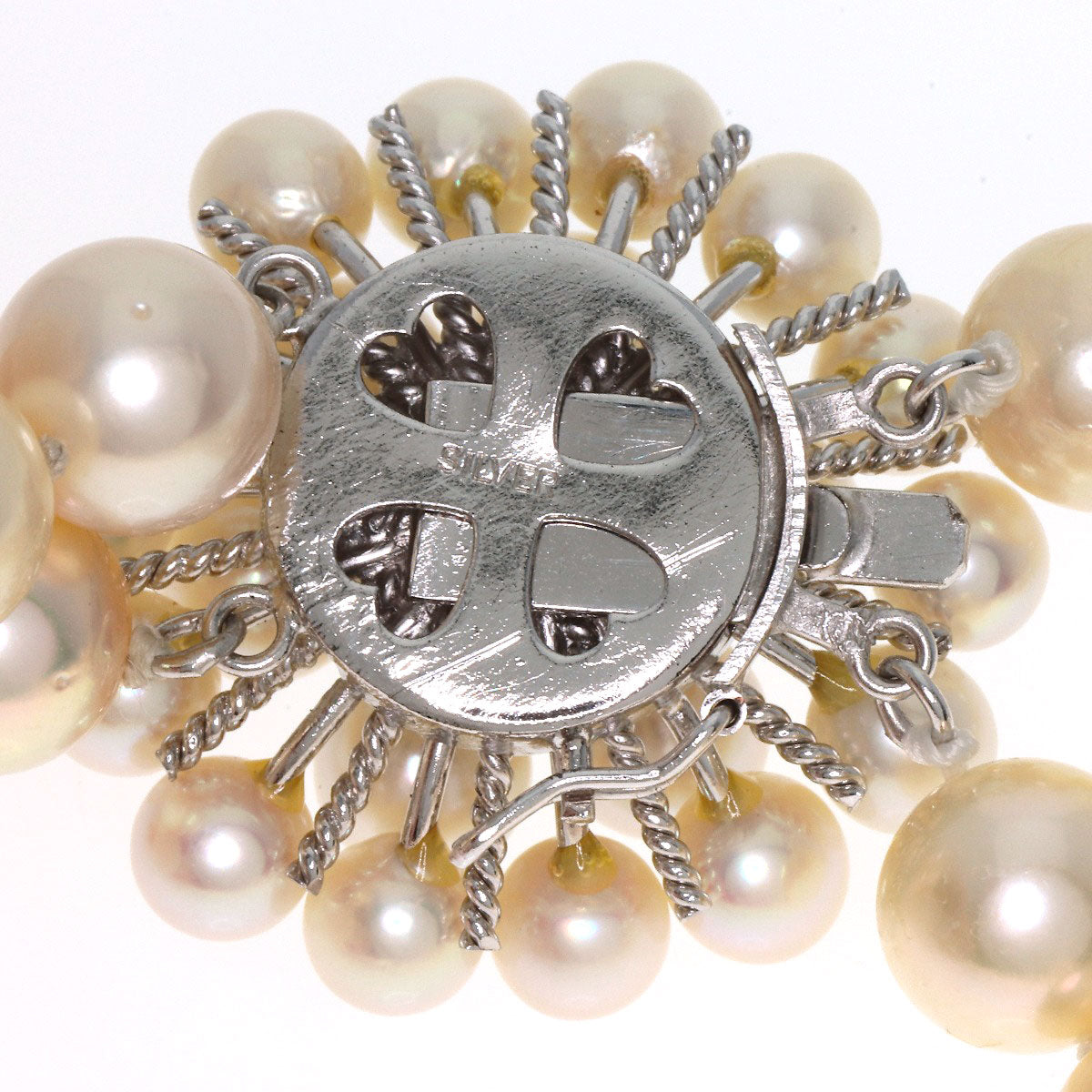 Akoya Pearl Pearl 2 series Necklace Silver 87.8g Ladies