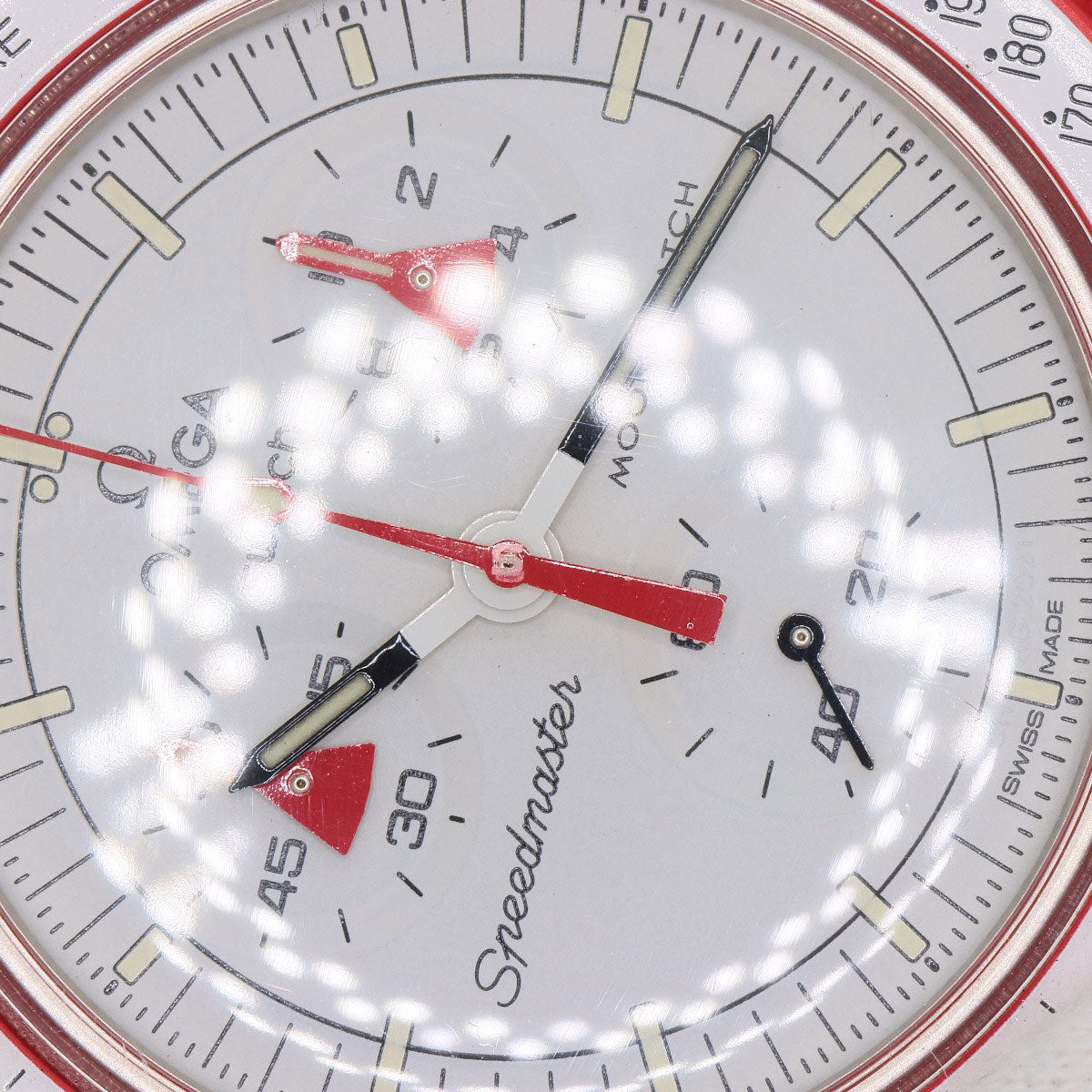 Swatch Omega Collaboration Mission to Mars Watches SO33R100 Ceramic/Nylon mens