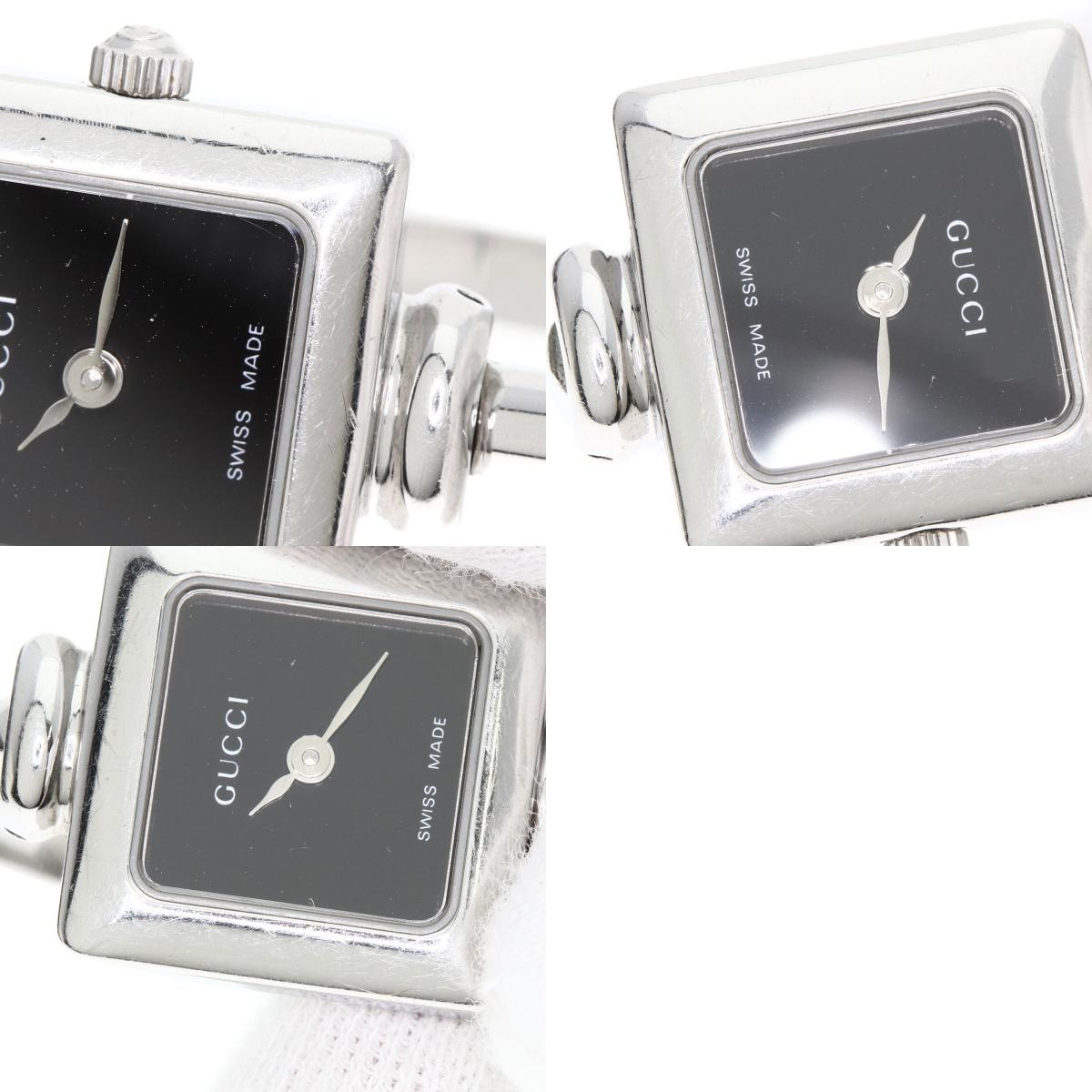GUCCI Square face bangle Watches 1900L Stainless Steel/Stainless Steel Ladies
