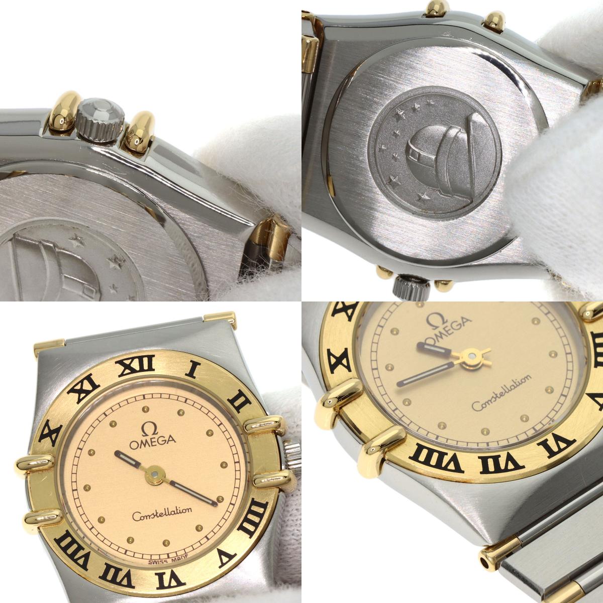 OMEGA Constellation Mini Flat Bezel Watches Stainless Steel/SSxK18YG Ladies