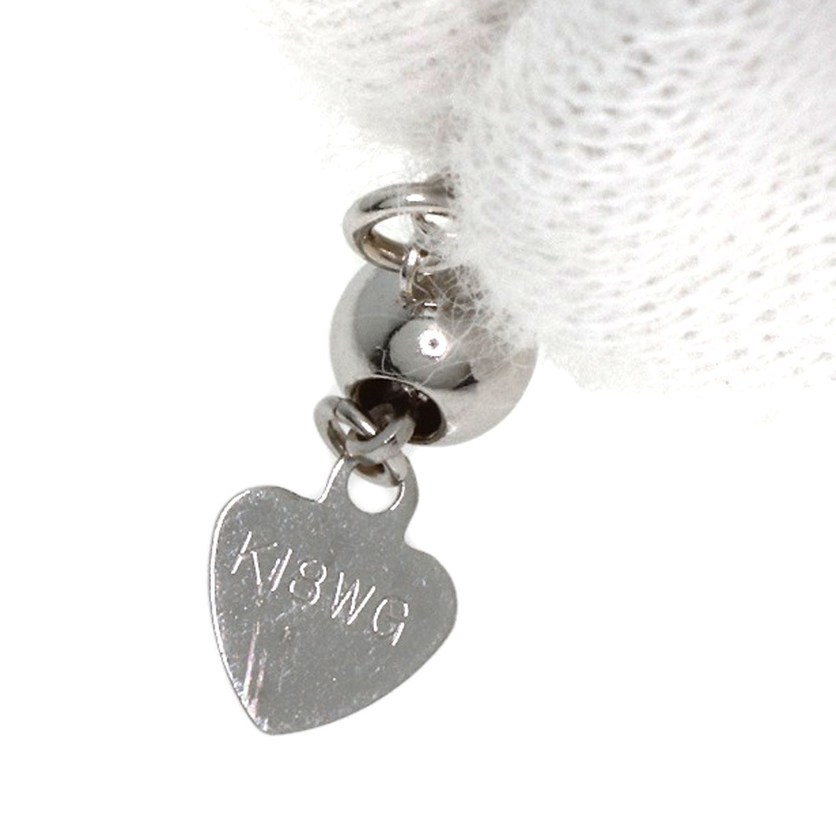 Chain 17.7" Necklace K18 White Gold 3.6g Ladies