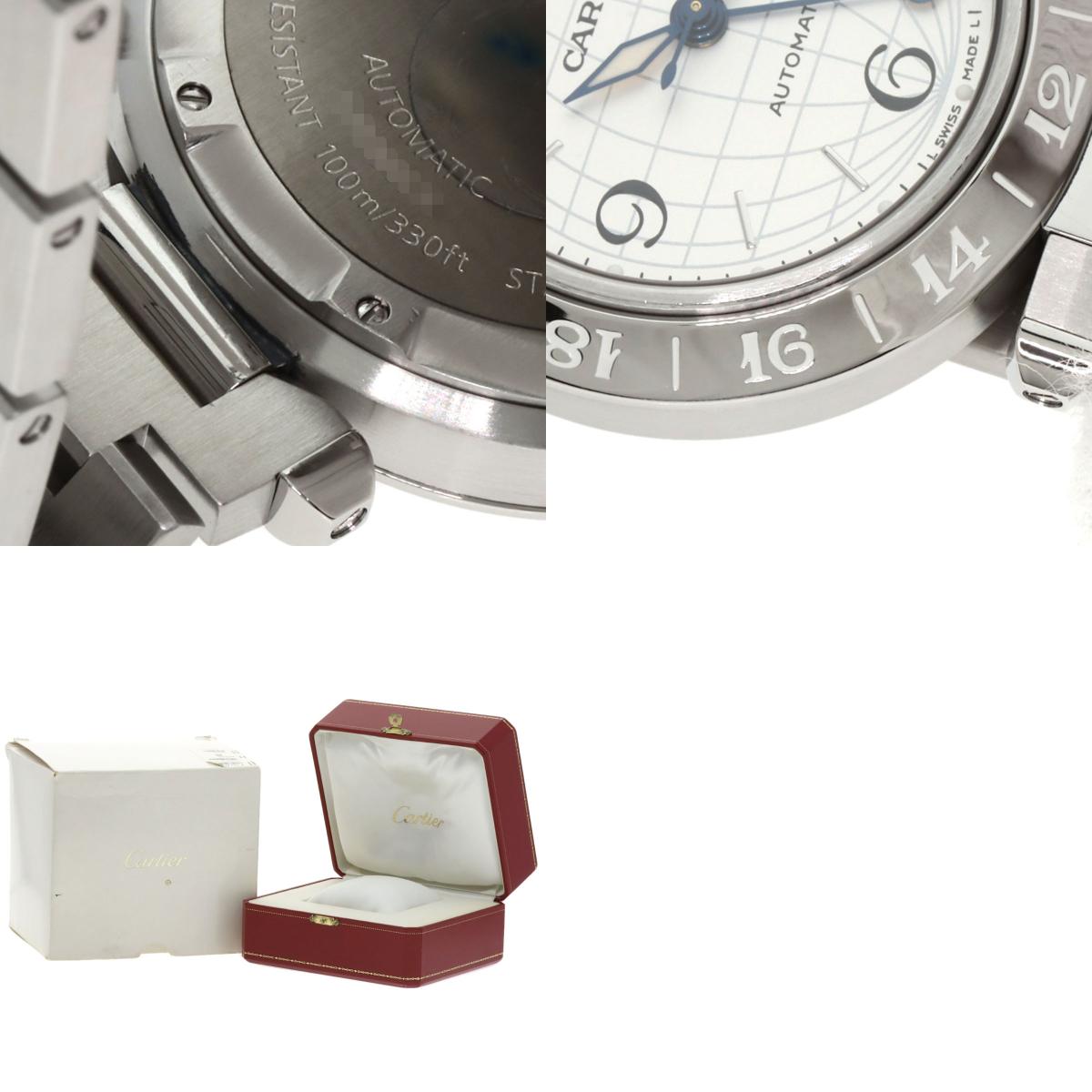 CARTIER Pasha C Meridian GMT Watches W31078M7 Stainless Steel/Stainless Steel Boys