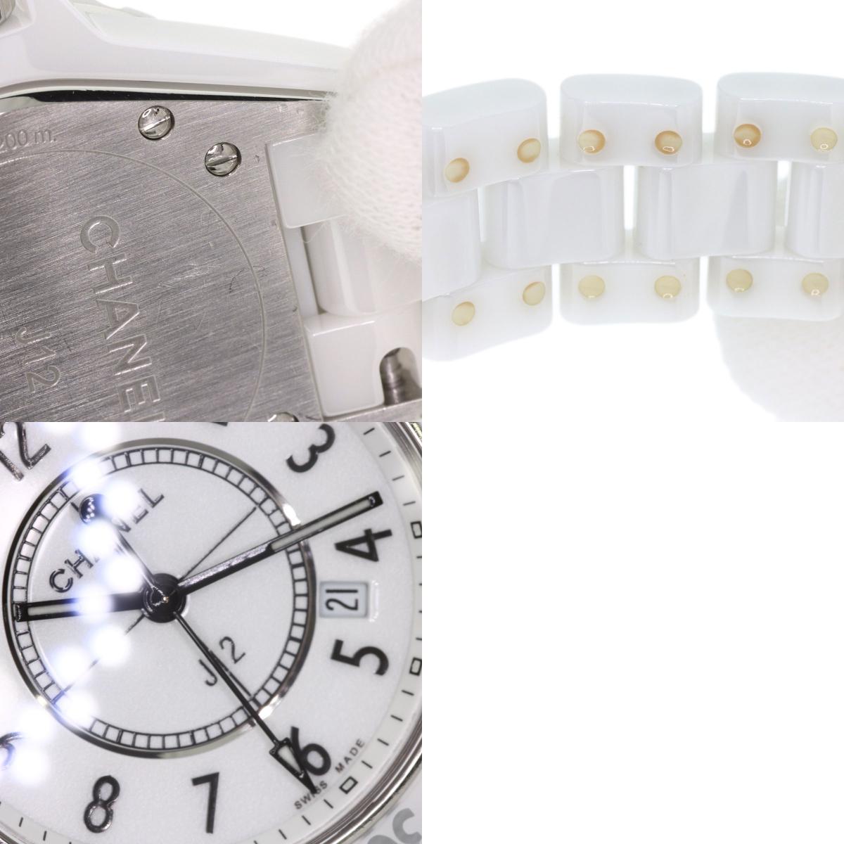 CHANEL J12 1.3 "White Ceramic Watches H0968 Ceramic/Ceramic Ladies