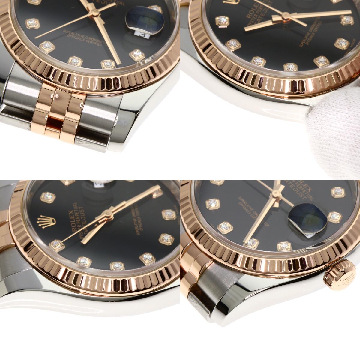 ROLEX DATEJUST 10P Diamond Watches 116231G Stainless Steel/SSxK18PG mens
