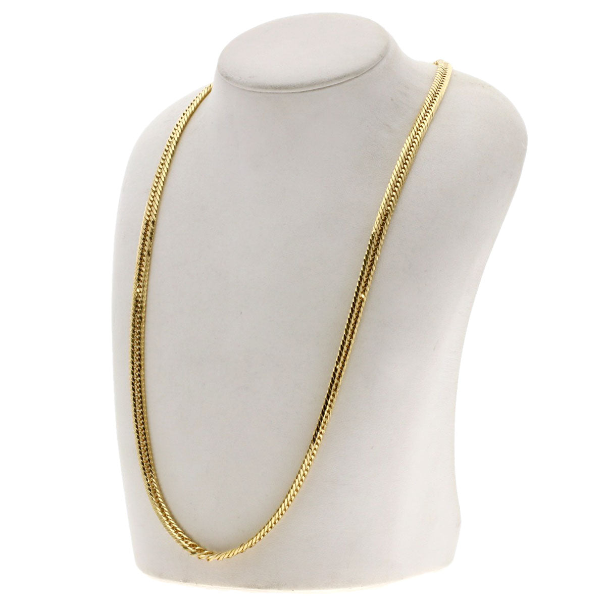 Curb chain Kihei W6 side Necklace K18 Yellow Gold 50.7g unisex
