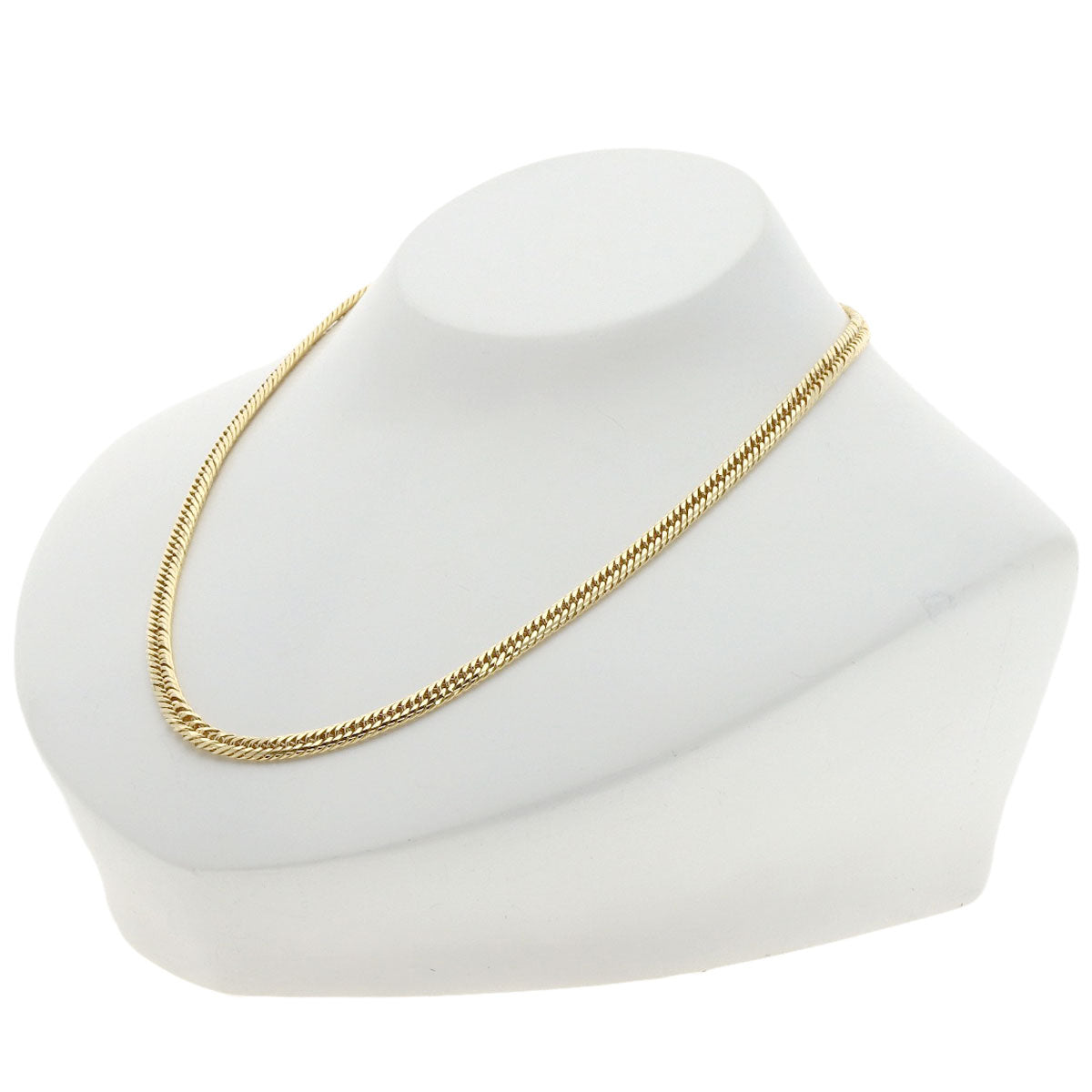 Curb chain Kihei W6 side Necklace K18 Yellow Gold 20.3g Ladies