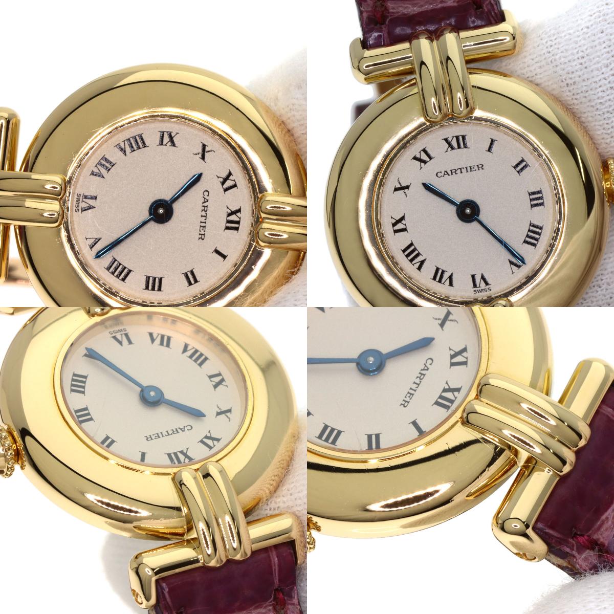 CARTIER Must Coris Watches W15051A8 K18 Yellow Gold/Leather Ladies