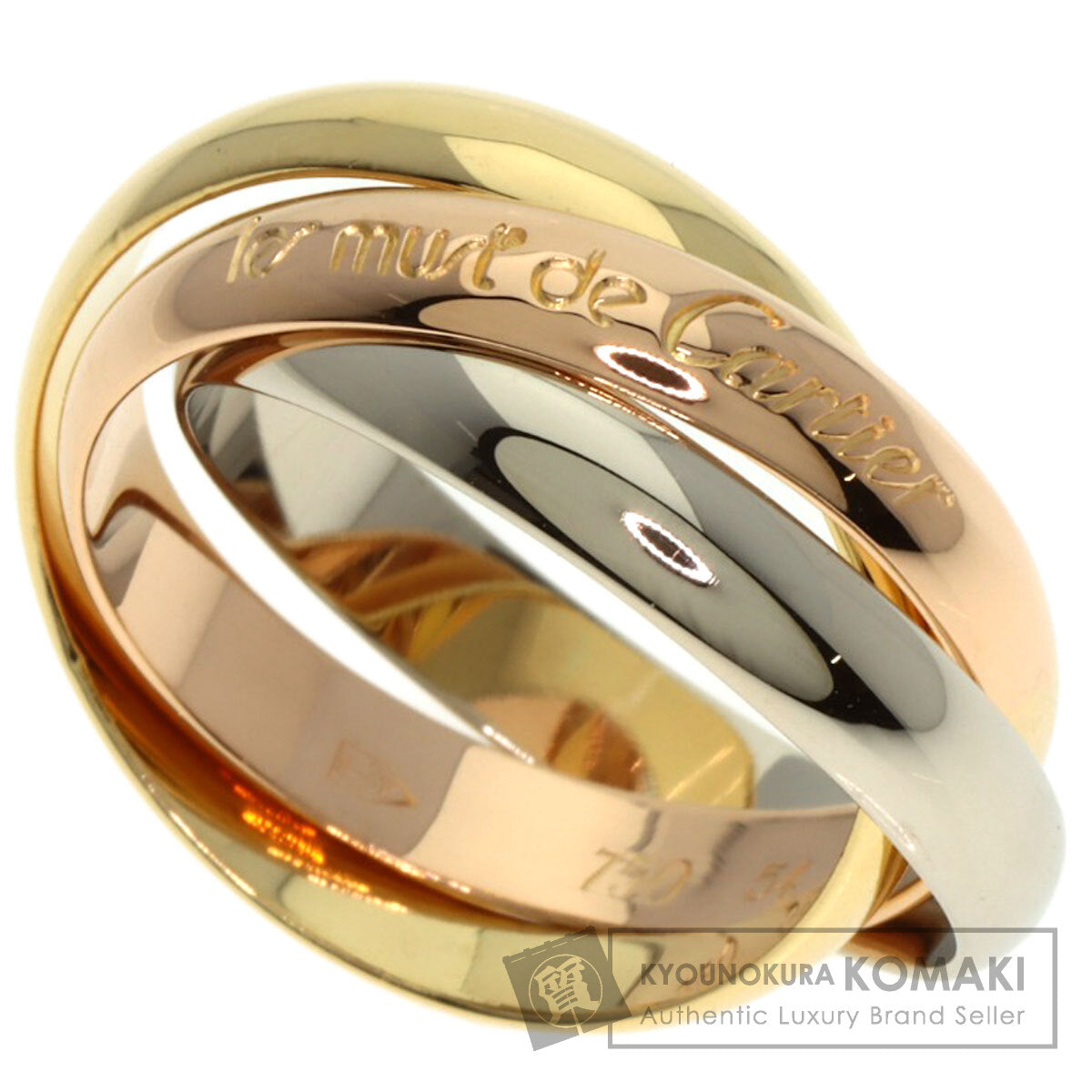 カ‍ル‍テ‍ィ‍エ‍ トリニティ リング #54 CARTIER Trinity #54 Ring K18 Yellow Gold K18 White