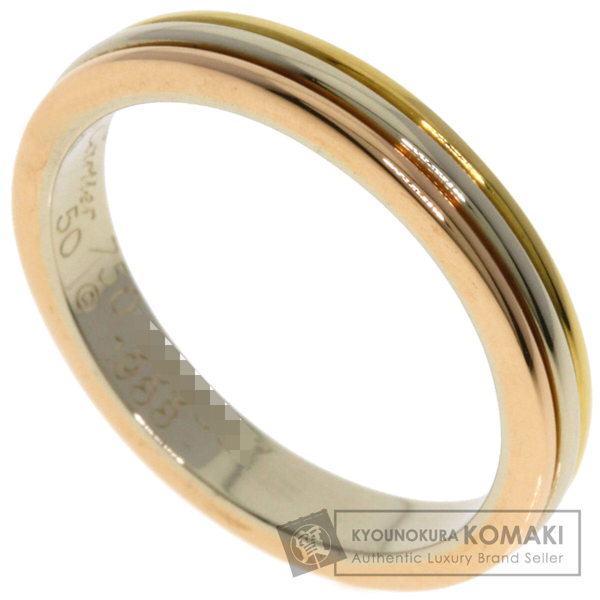Cartier 18K ゴールドリング サイズ50 10号 CARTIER Three color # 50 Ring K18 Yellow Gold 18K Pink