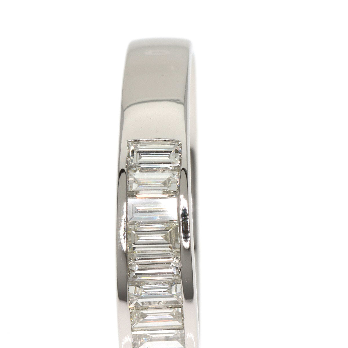 1ct Bucket Diamond Half Eternity Ring Platinum PT900 7.2g Ladies