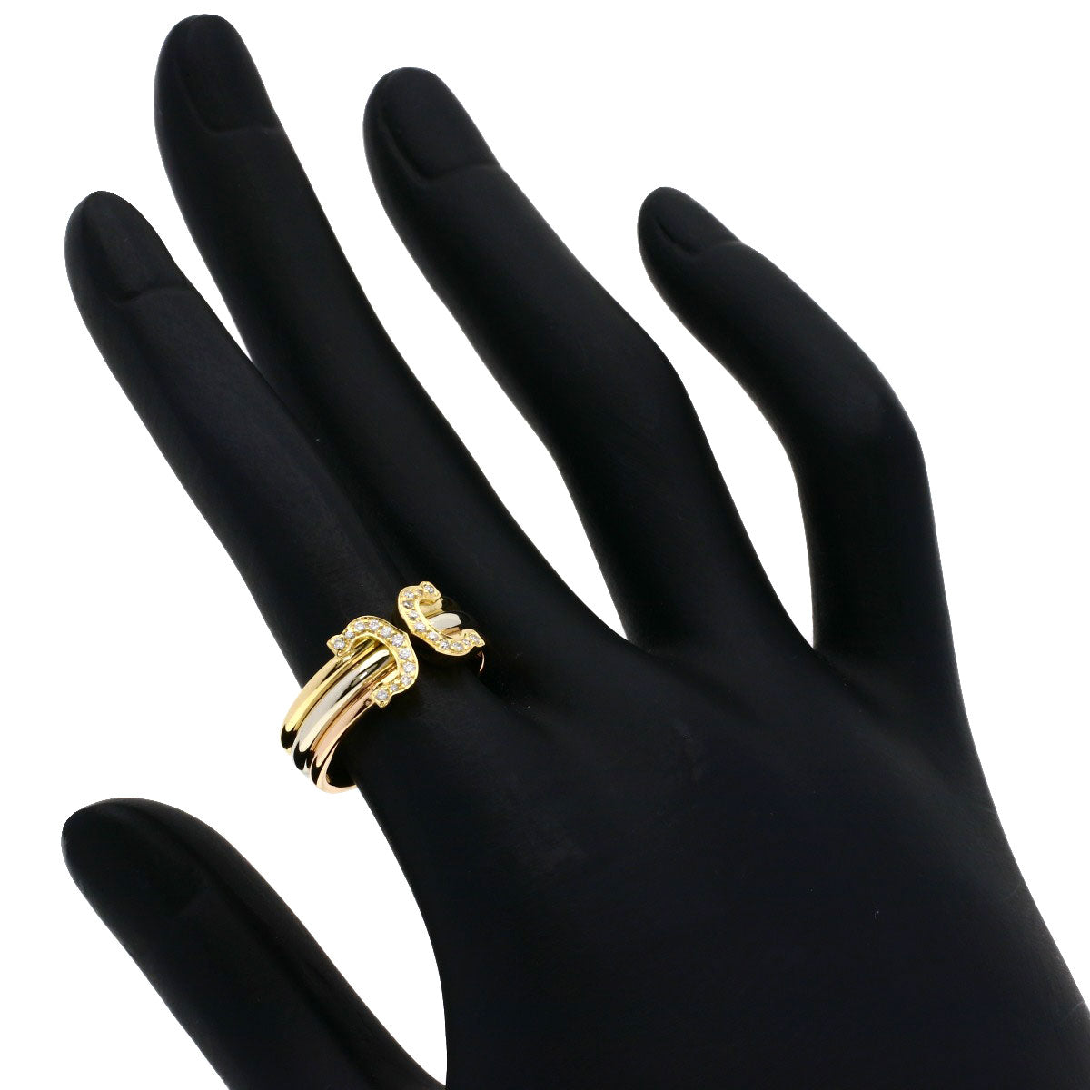 カルティエ 2C ダイヤモンド #51 リング・指輪 K18イエローゴールド/K18PG/K18WG レディース 【中古】【CARTIER】