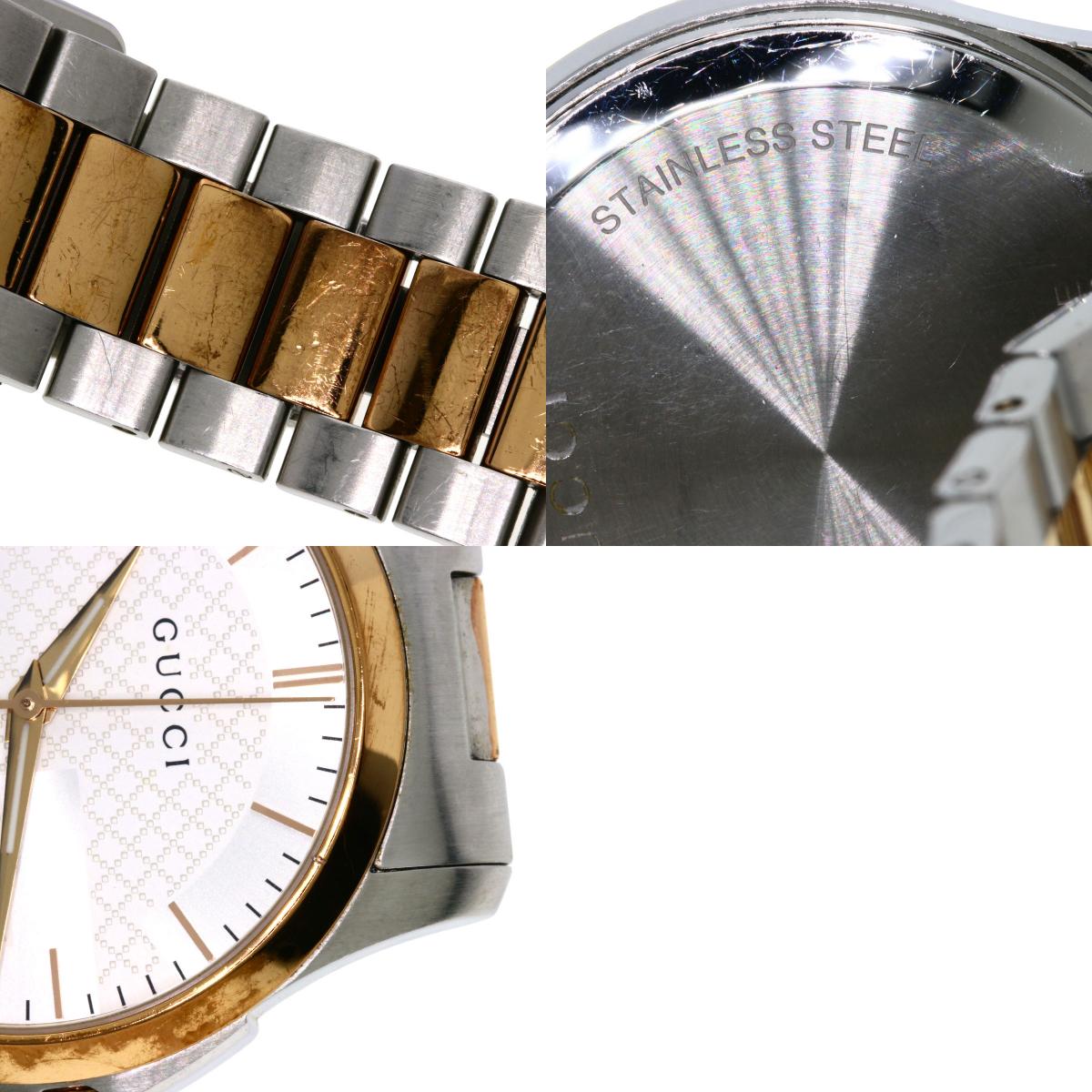 GUCCI Round face Watches 126.4 Stainless Steel/SSxPGP mens