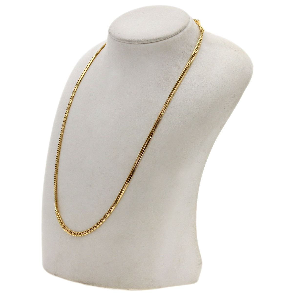Curb chain Kihei 6-sided double Necklace K18 Yellow Gold 20g mens