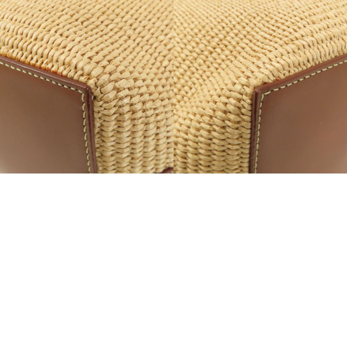 ジミーチュウ ロゴ トートバッグ ラフィア/レザー レディース 【中古】【Jimmy Choo】