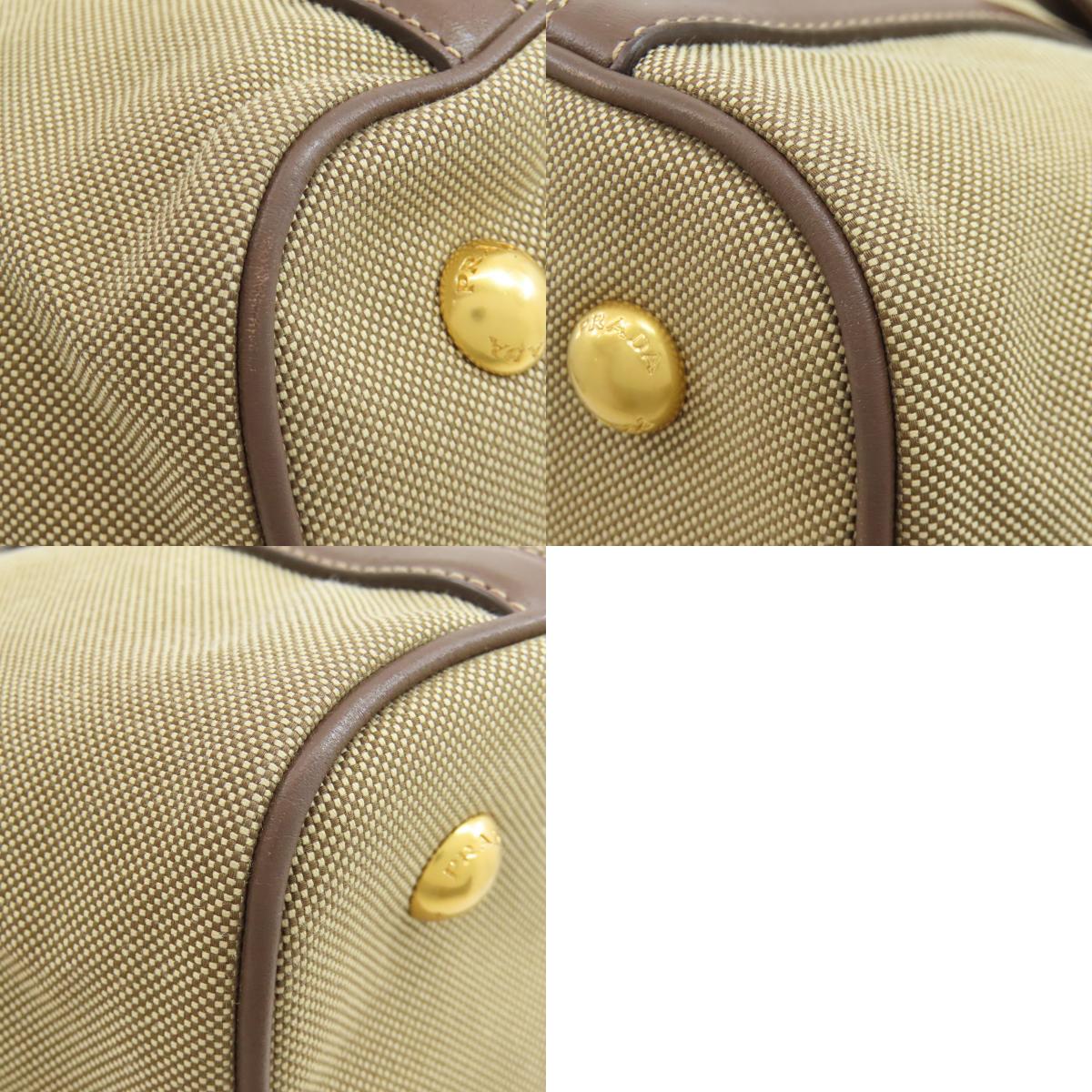 プラダ ロゴ金具 2WAY ハンドバッグ キャンバス レディース 【中古】【PRADA】