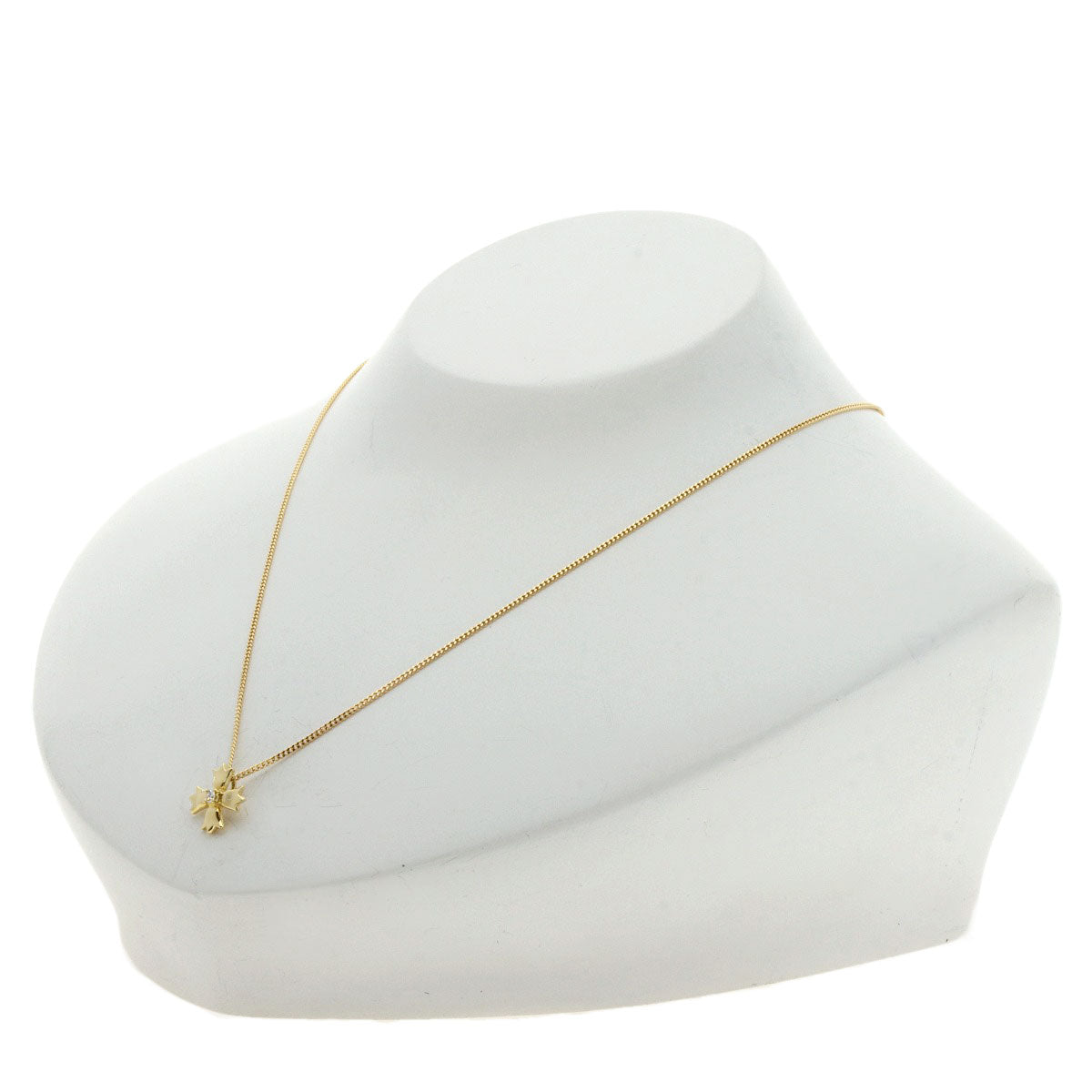 Dior Necklace Cross diamond K18 Yellow Gold Ladies