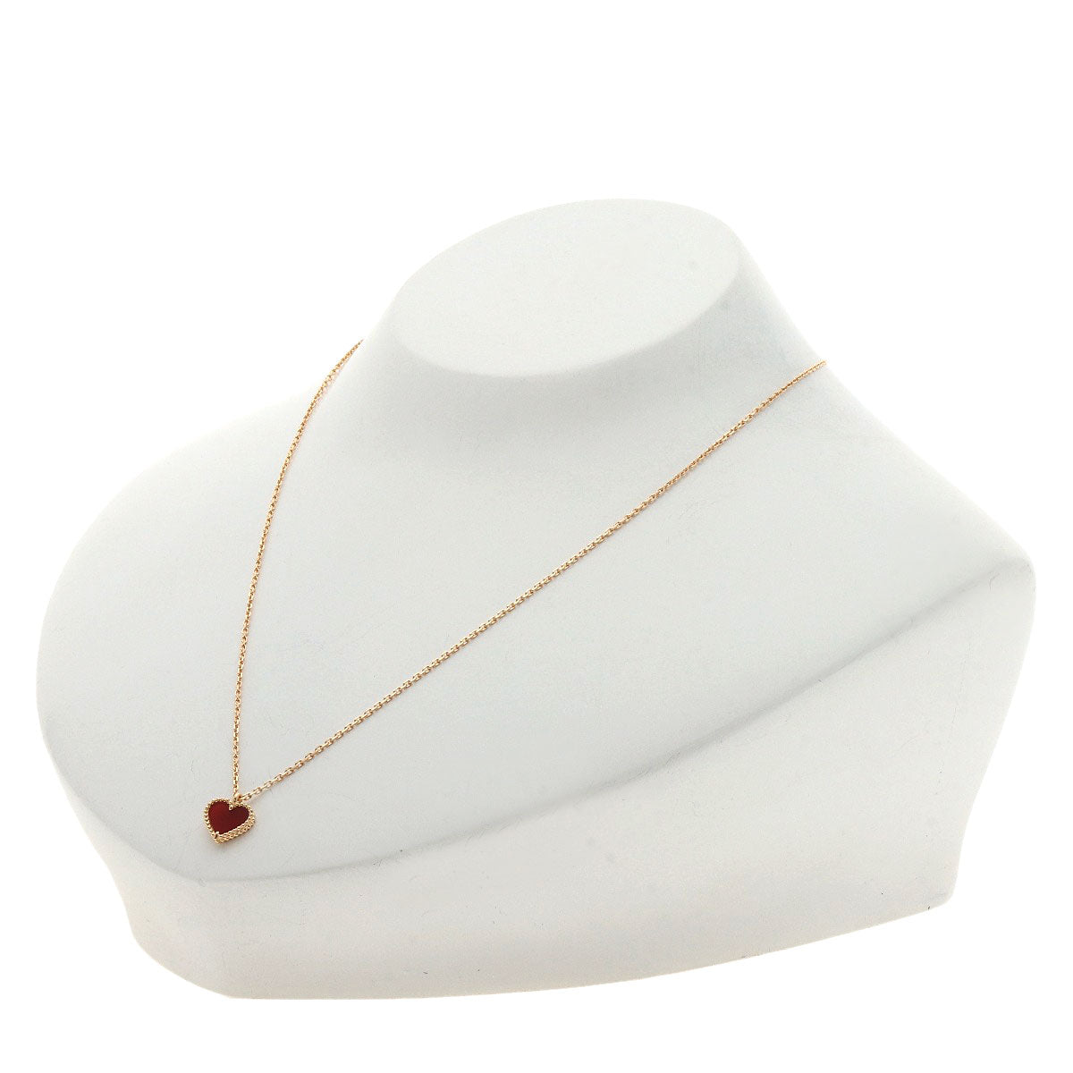 ヴァンクリーフ&アーペル スウィート ハート カーネリアン ネックレス K18ピンクゴールド レディース 【中古】【Van Cleef & Arpels】