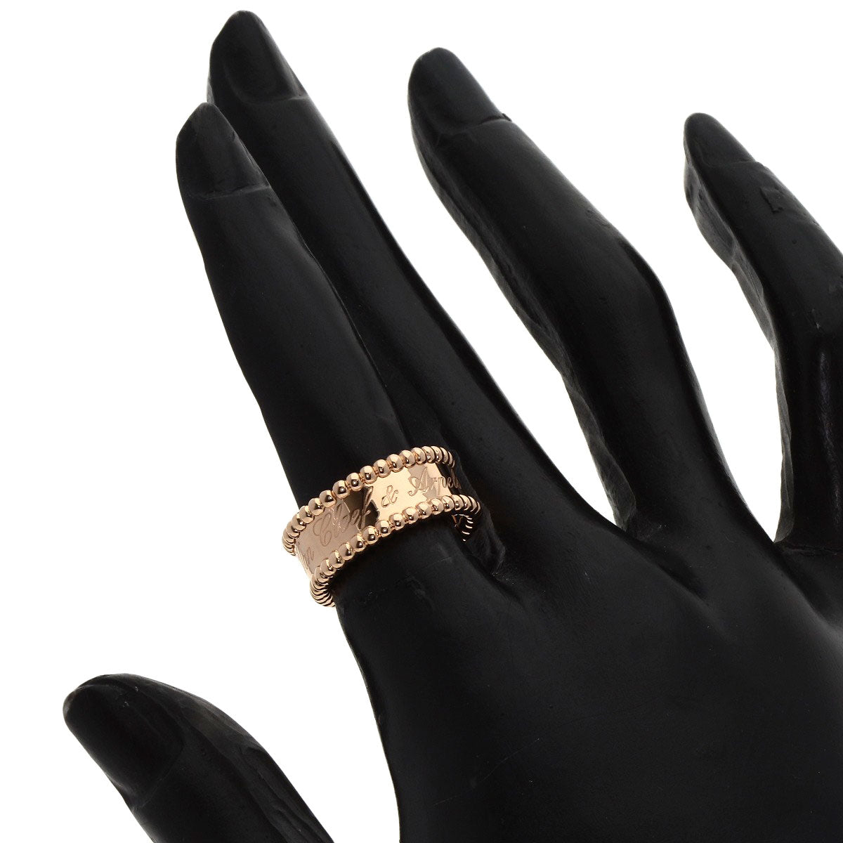 ヴァンクリーフ&アーペル ペルレ シニアチュール リング・指輪 K18ピンクゴールド レディース 【中古】【Van Cleef & Arpels】