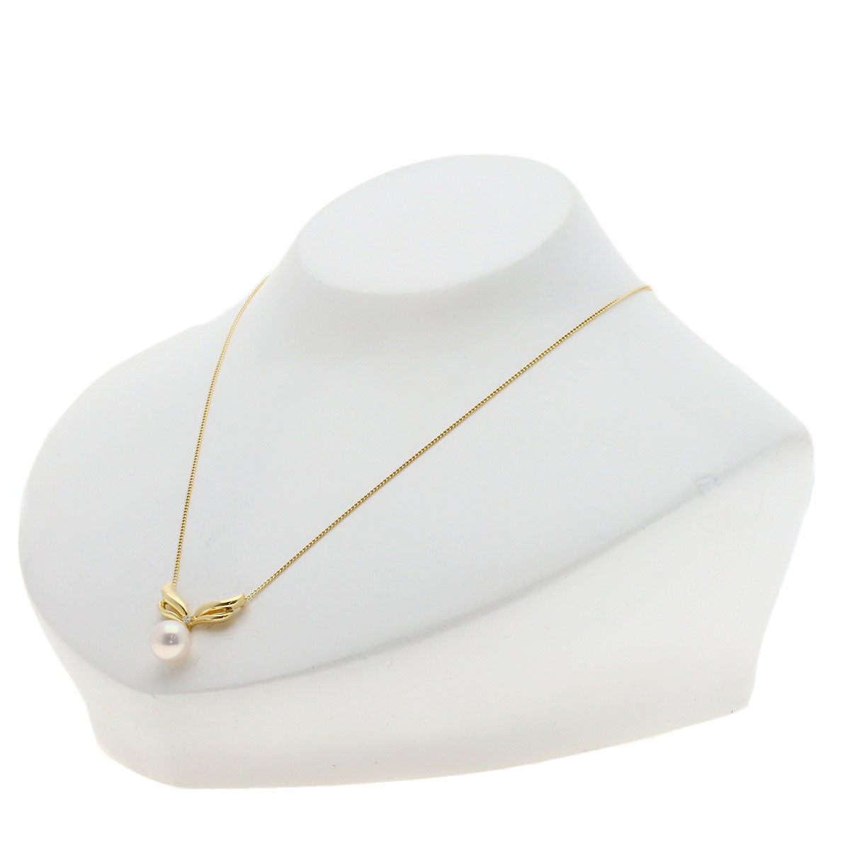 タサキ パール 真珠 ダイヤモンド ネックレス K18イエローゴールド レディース 【中古】【TASAKI】