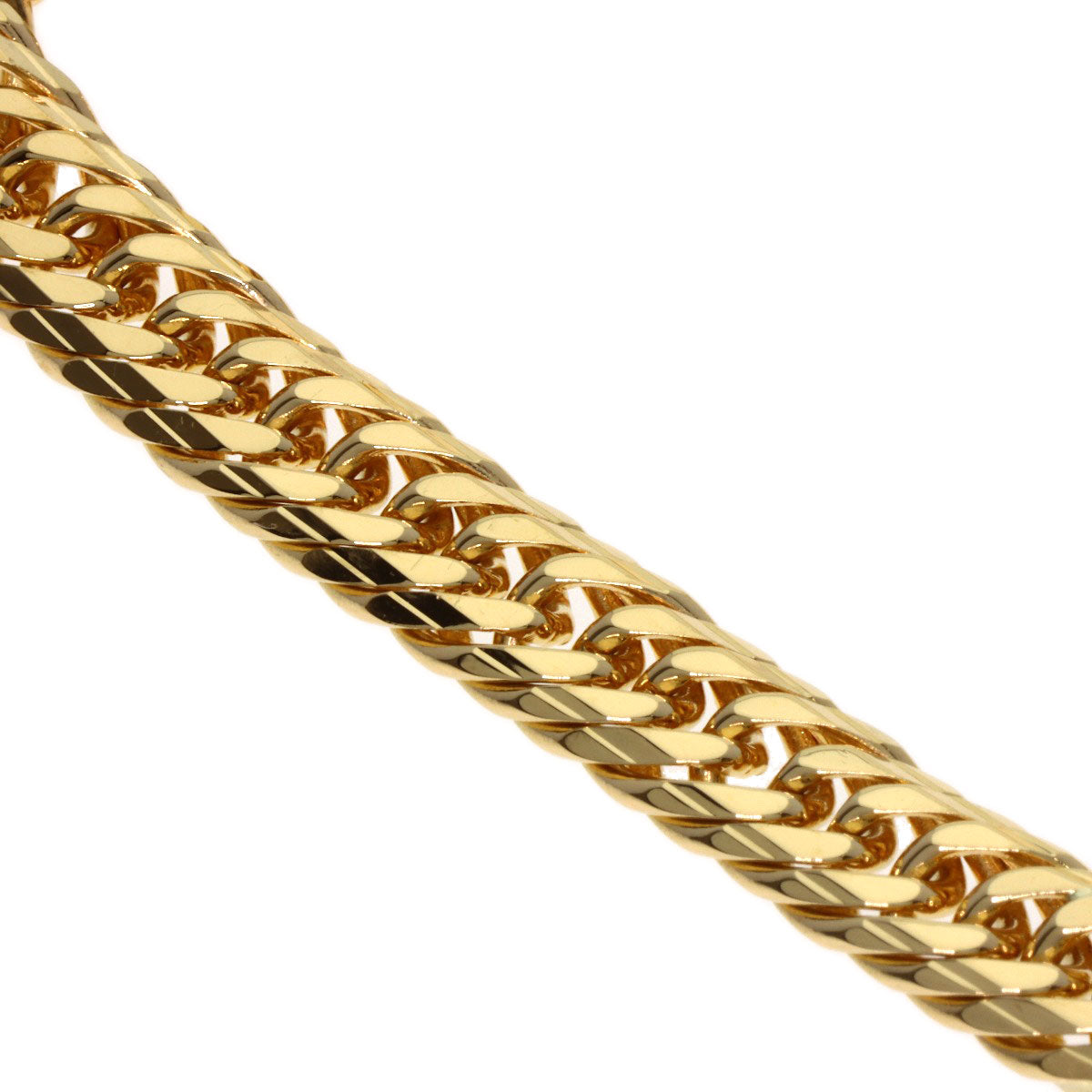 Curb Chain Kihei 8-sided Triple Bracelet K18 Yellow Gold 20.4g mens