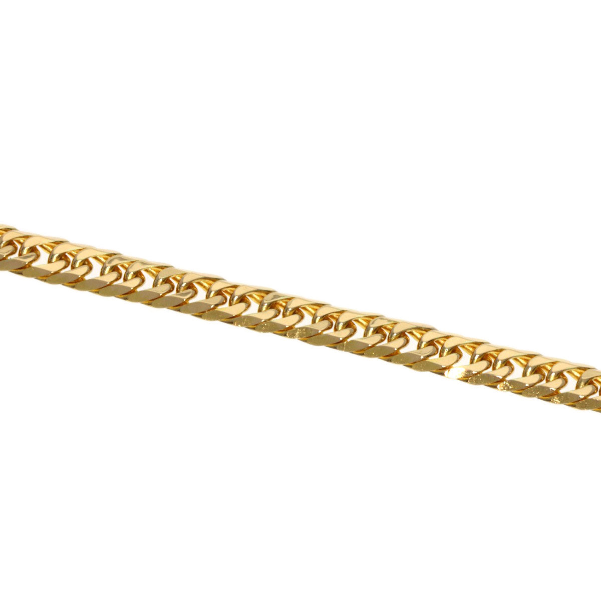 Curb chain Kihei 6-sided W Necklace K18 Yellow Gold 10.7g mens