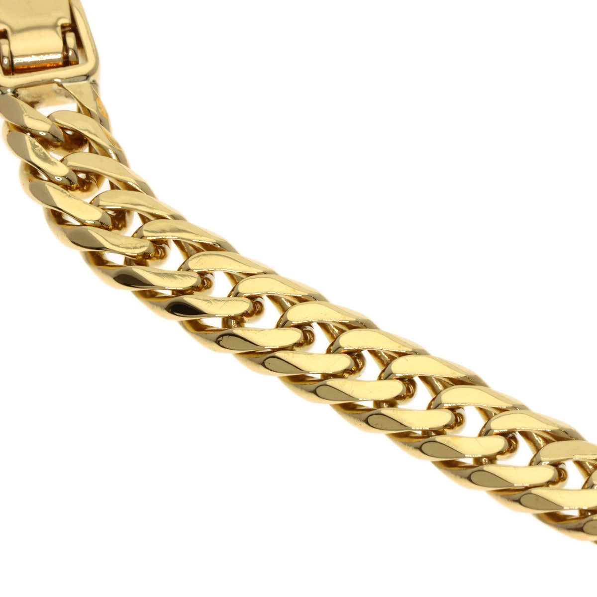 Curb chain Kihei 6-sided W Bracelet K18 Yellow Gold 19.2g mens