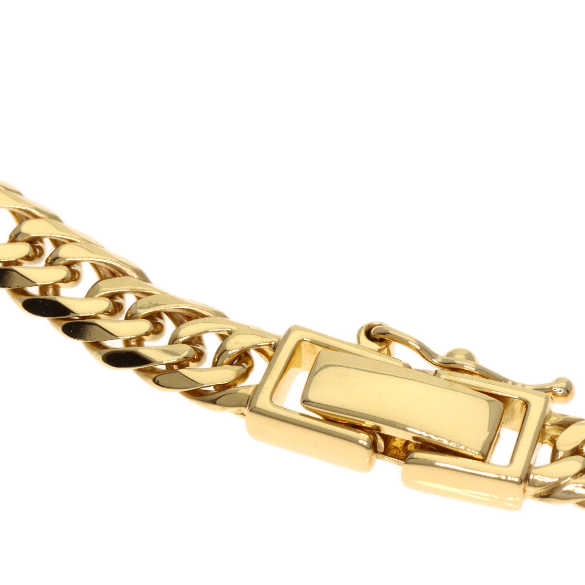 Curb chain Kihei W6 side Necklace K18 Yellow Gold 27.1g mens
