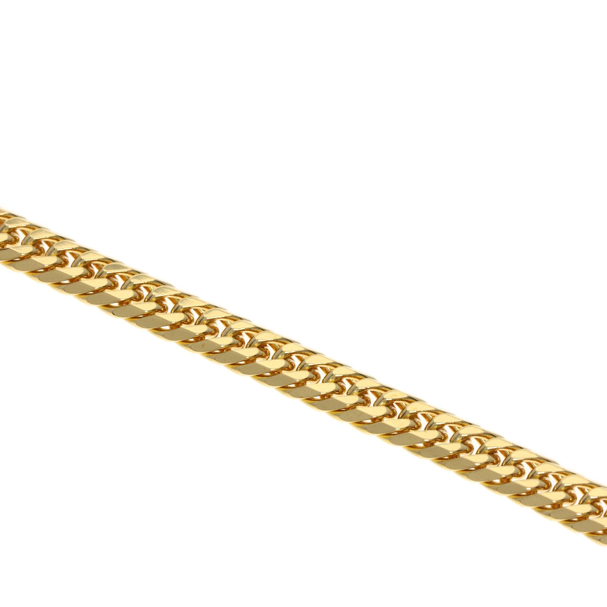 Curb chain Kihei 6-sided W Necklace K18 Yellow Gold 20.2g mens