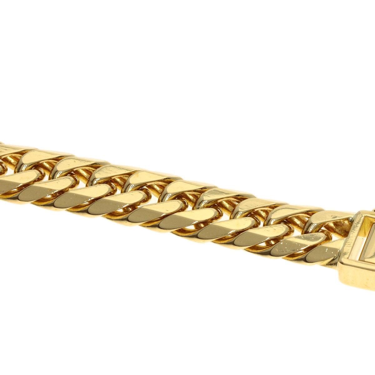 Curb chain Kihei 6-sided W Necklace K18 Yellow Gold 99.2g mens