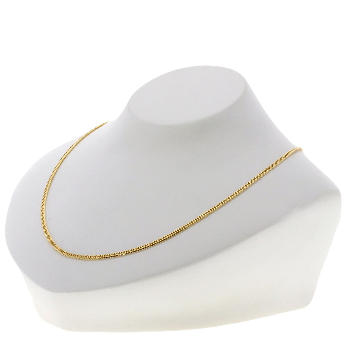 Curb chain Kihei W6 side Necklace K18 Yellow Gold 9.2g Ladies