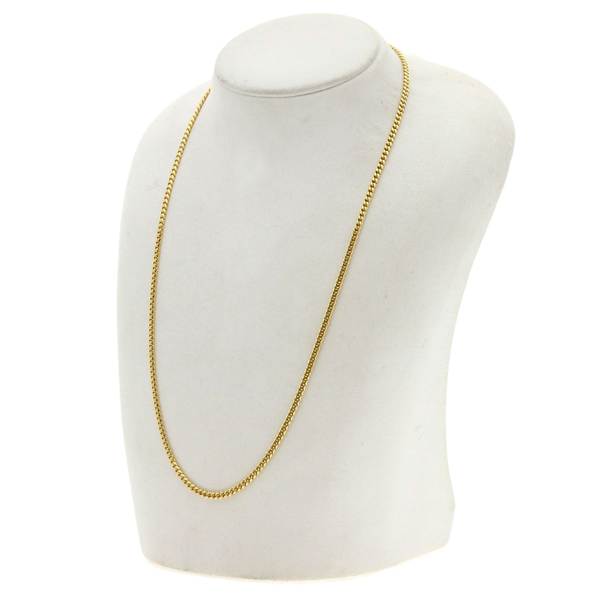 Curb chain Kihei 8 sides Necklace K18 Yellow Gold 15.1g mens