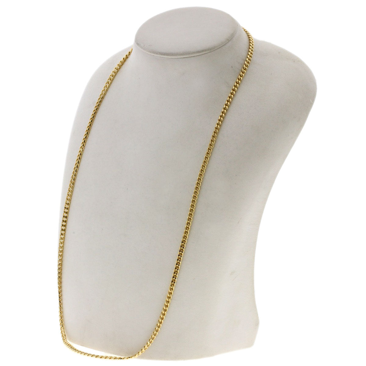 Curb chain Kihei 8 sides Necklace K18 Yellow Gold 29.9g Ladies