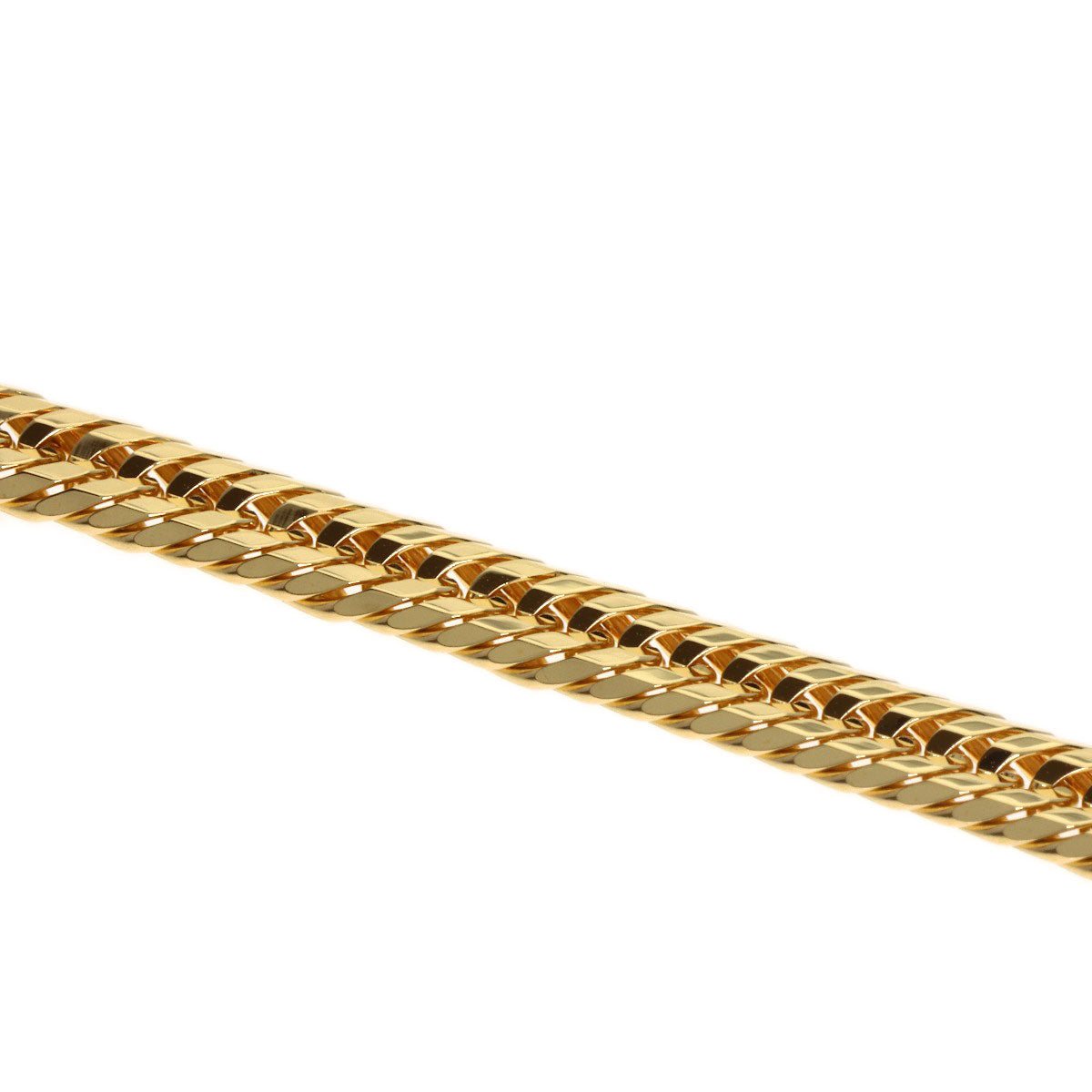 Curb Chain Kihei 12-sided Triple Necklace K18 Yellow Gold 30.6g mens