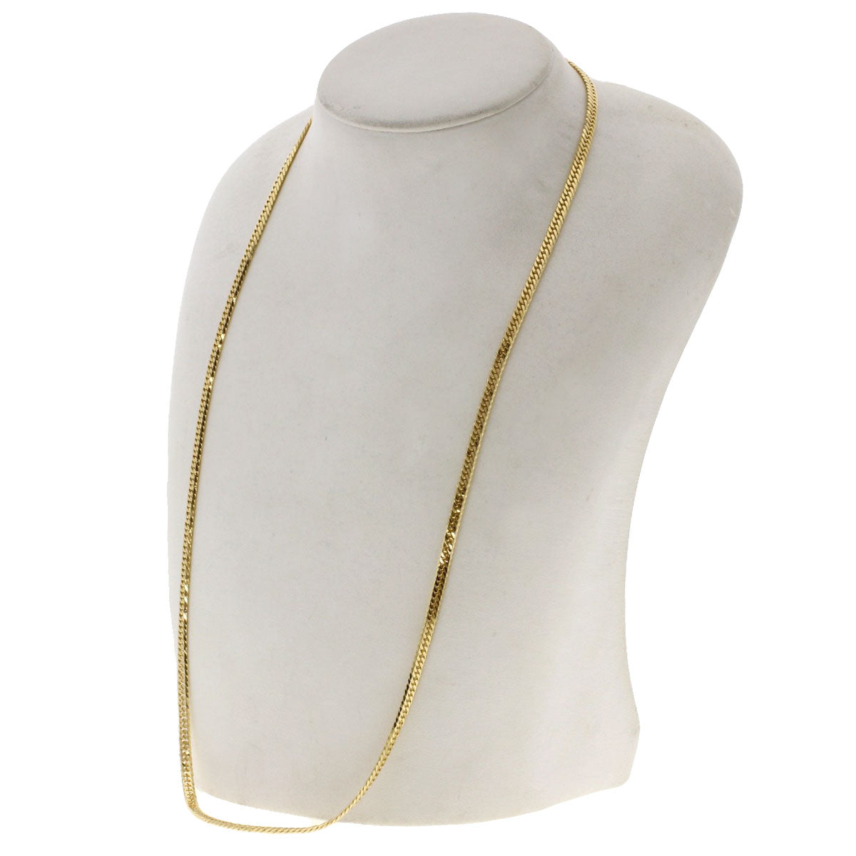 Curb chain Kihei W6 side Necklace K18 Yellow Gold 20.2g Ladies