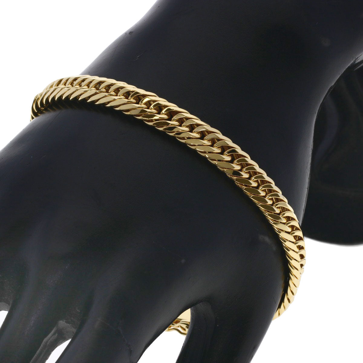 Curb chain Kihei triple 8-sided Bracelet K18 Yellow Gold 30.2g mens