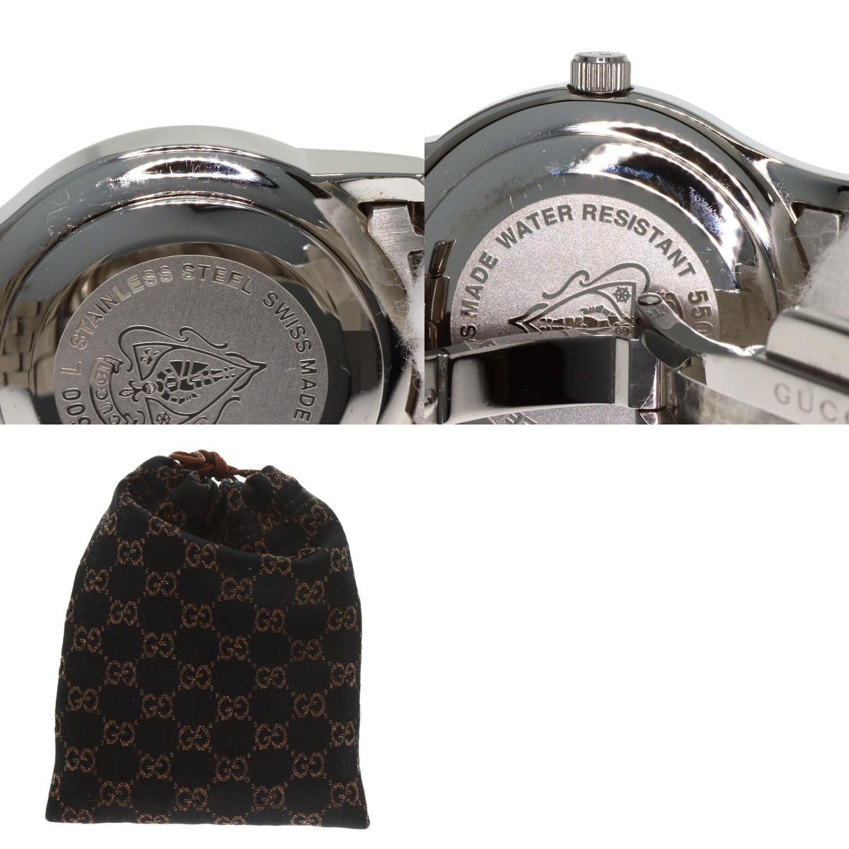 GUCCI 11P Diamond Watches 5500L Stainless Steel/Stainless Steel Ladies