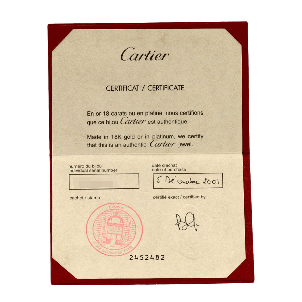 カルティエ ラブリング #49 リング・指輪 K18ホワイトゴールド レディース 【中古】【CARTIER】
