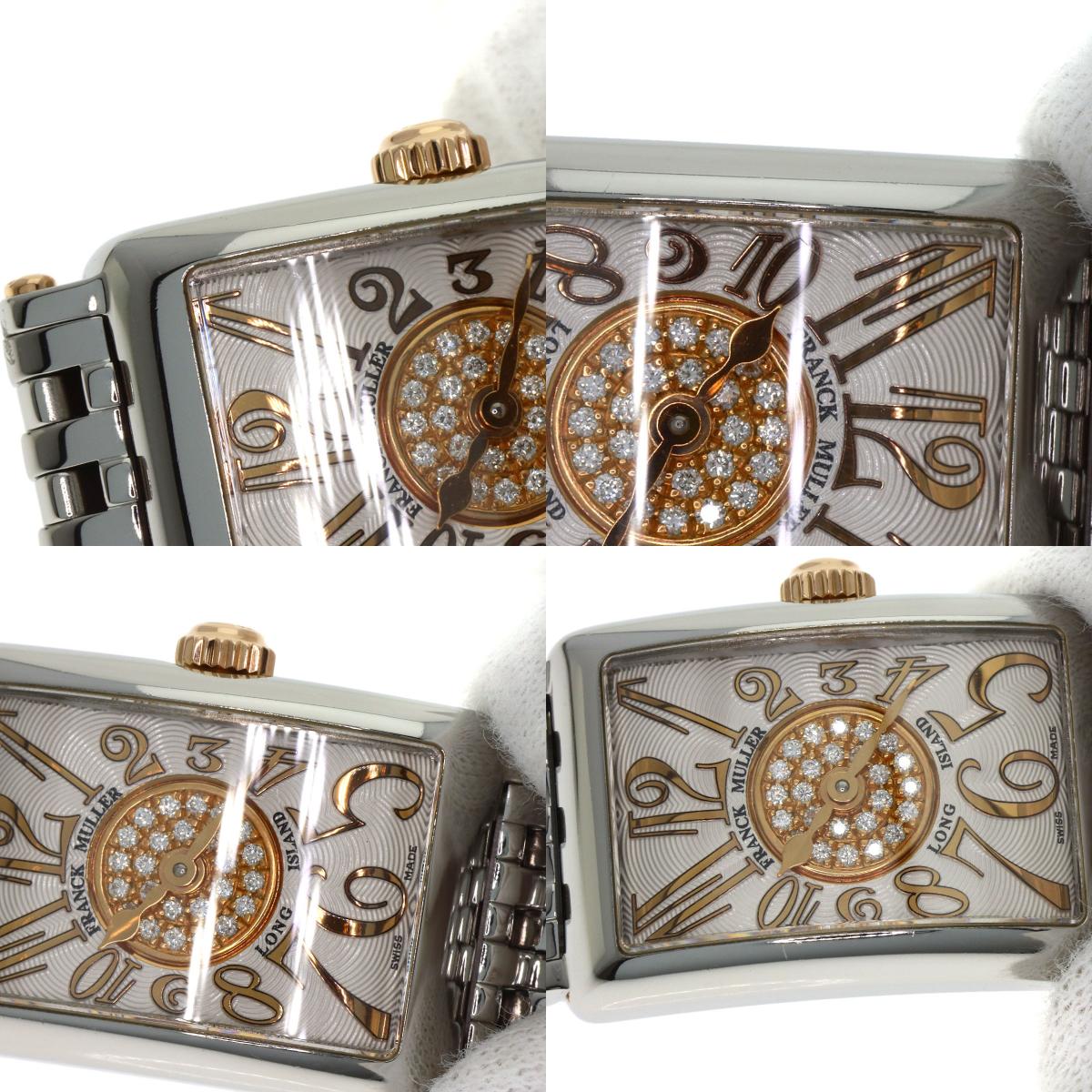 FRANCK MULLER Long Island Petit Relief Pastille Watches 802QZRELCD1PSTG Stainless Steel/Stainless Steel Ladies