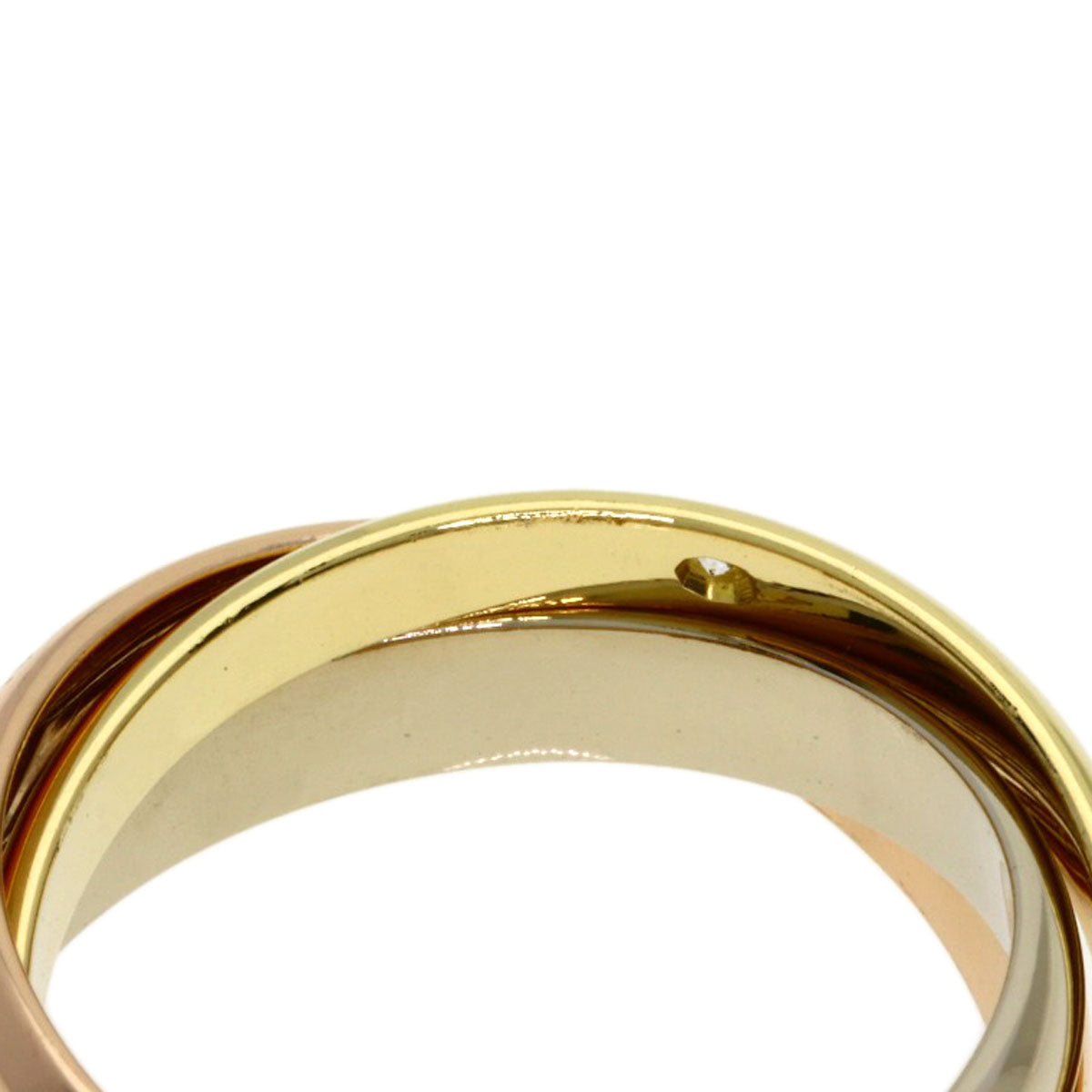 カルティエ トリニティ 3P ダイヤモンド #54 リング・指輪 K18イエローゴールド/K18WG/K18PG レディース 【中古】【CARTIER】