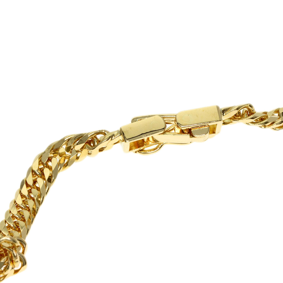 Curb chain Kihei W6 side Necklace K18 Yellow Gold 20.3g Ladies
